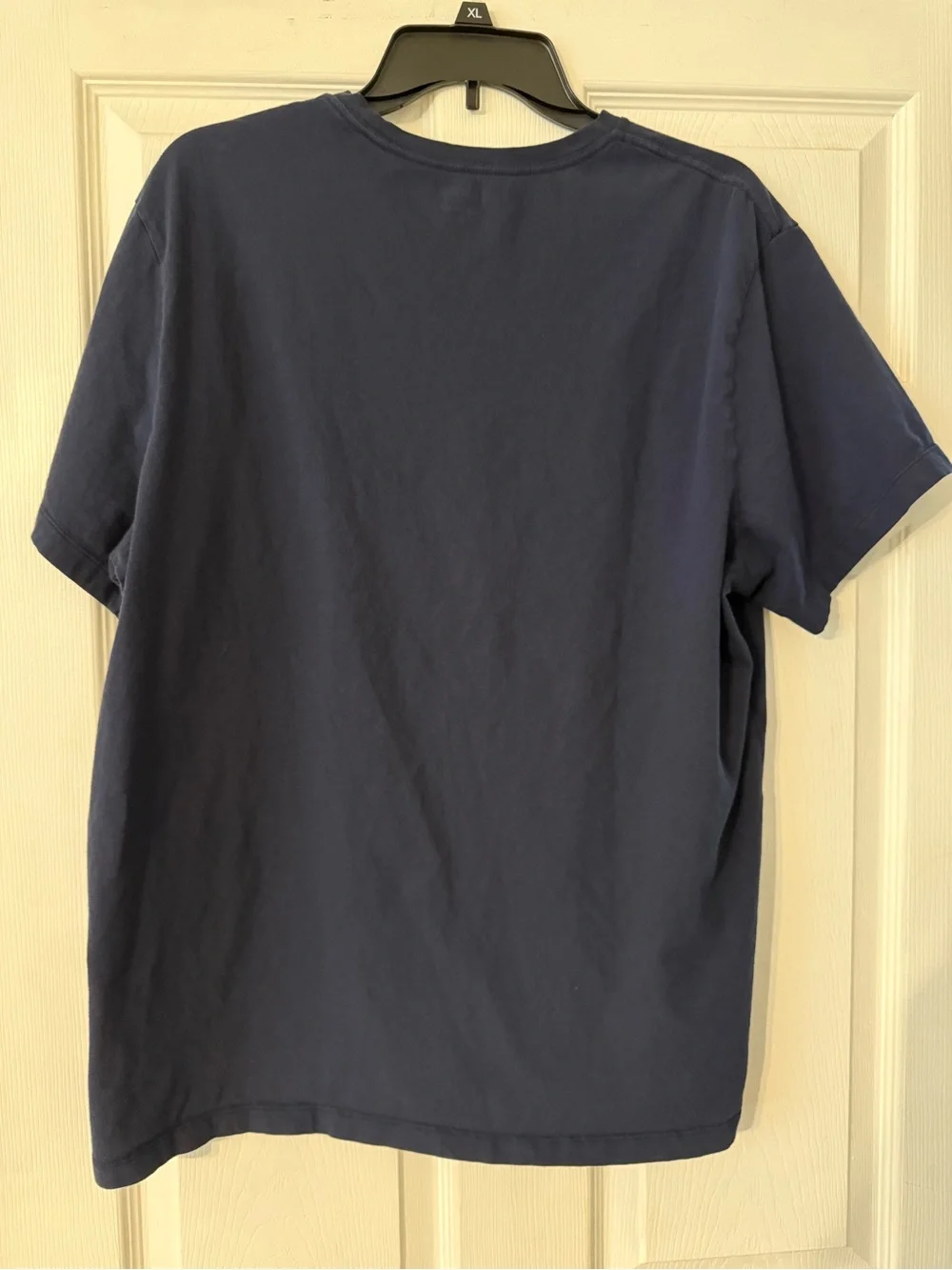 J. Crew Navy Short Sleeve Crewneck Tee with White Logo